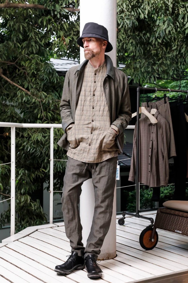 DEVOA 23SS Jacket Linen Combination 2-004