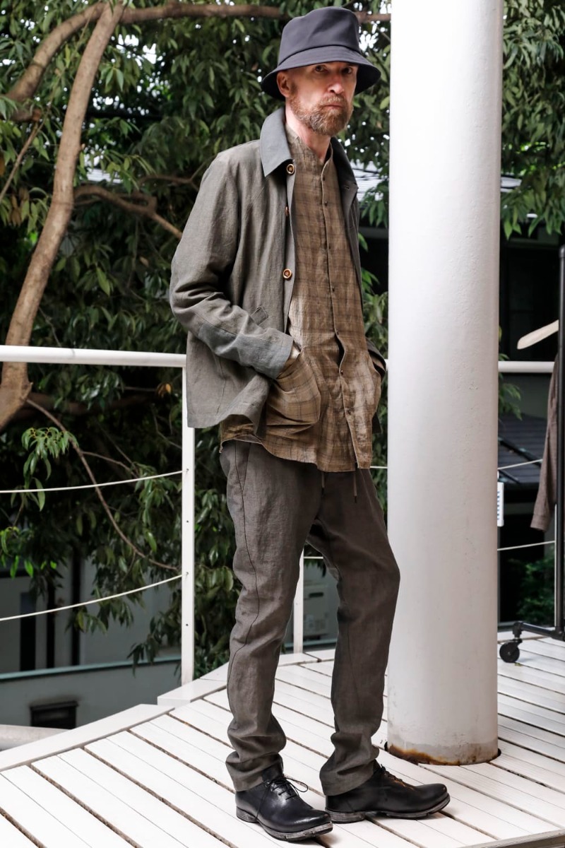 DEVOA 23SS Jacket Linen Combination 2-005