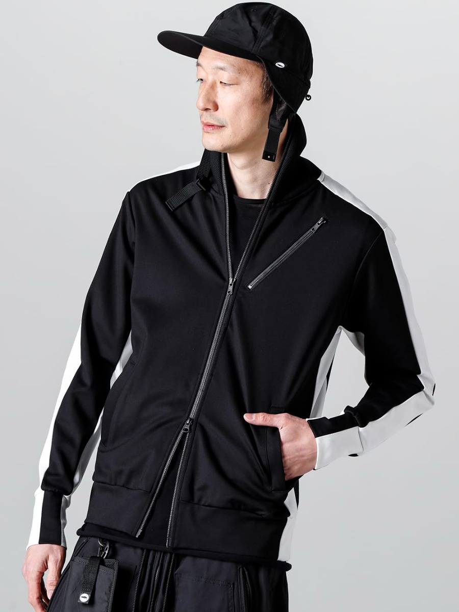 RIPVANWINKLE 2023SS Selecting comfortable knit T-shirt underneath jersey  - Linen Jersey Parachute RW-526 - Line Track Jersey  2-001