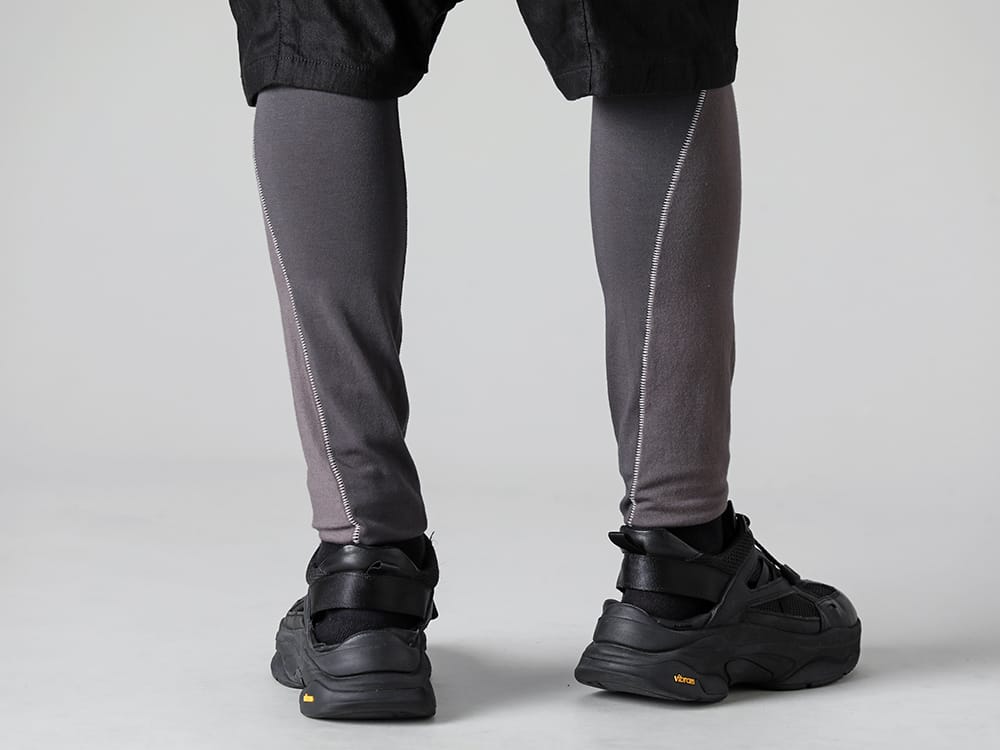 RIPVANWINKLE 2023SS RIPVANWINKLE's sarouel jodhpurs shorts with a deep crotch but with elegance - RW-518-M.Gray × G.Gray - Bi-Color Leggins M.Gray × G.Gray - SCV186C016 Black - Night Run Light Black 3-003