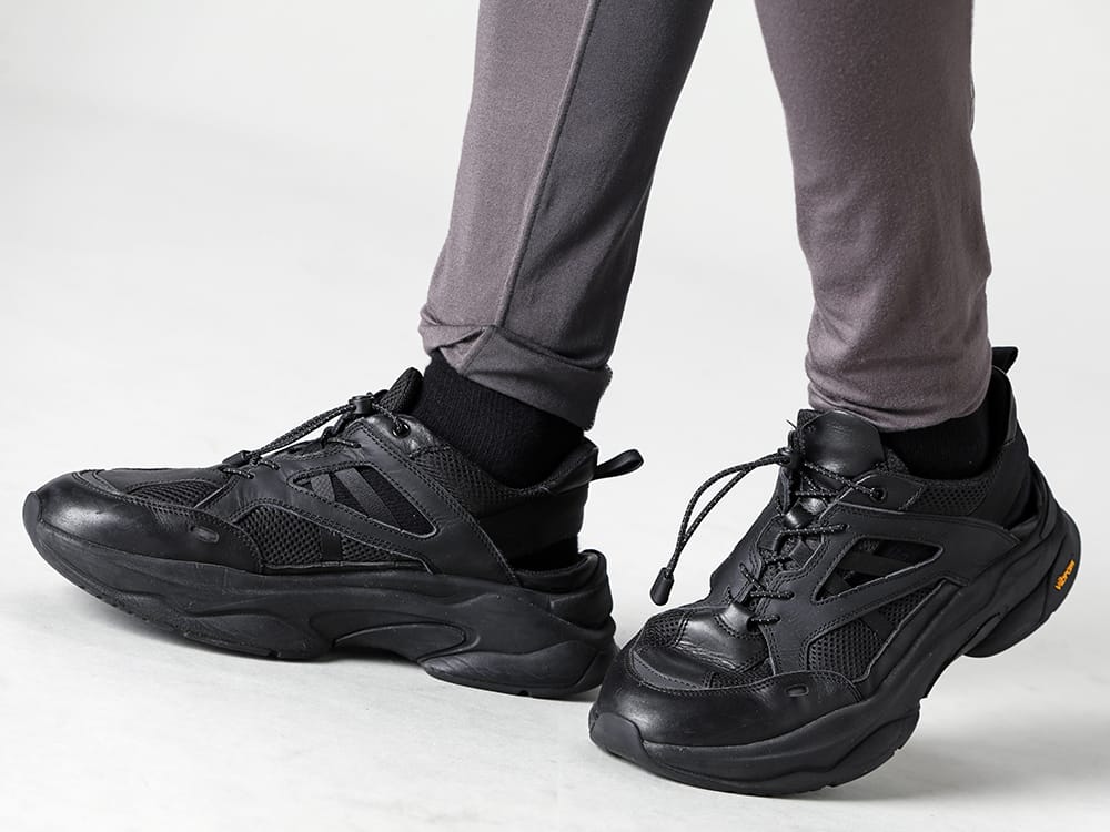 RIPVANWINKLE 2023SS RIPVANWINKLE's sarouel jodhpurs shorts with a deep crotch but with elegance - RW-518-M.Gray × G.Gray - Bi-Color Leggins M.Gray × G.Gray - SCV186C016 Black - Night Run Light Black 3-004