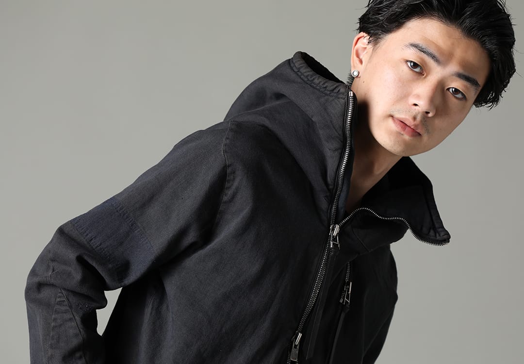 D.HYGEN 2023SS - These items express exquisite shades with pigment processing. - ST104-0523S-Mud-Indigo-Brown(Mud-Finished 8Oz Light Stretch Denim Hooded Jacket Mud Indigo Brown) - 2-005