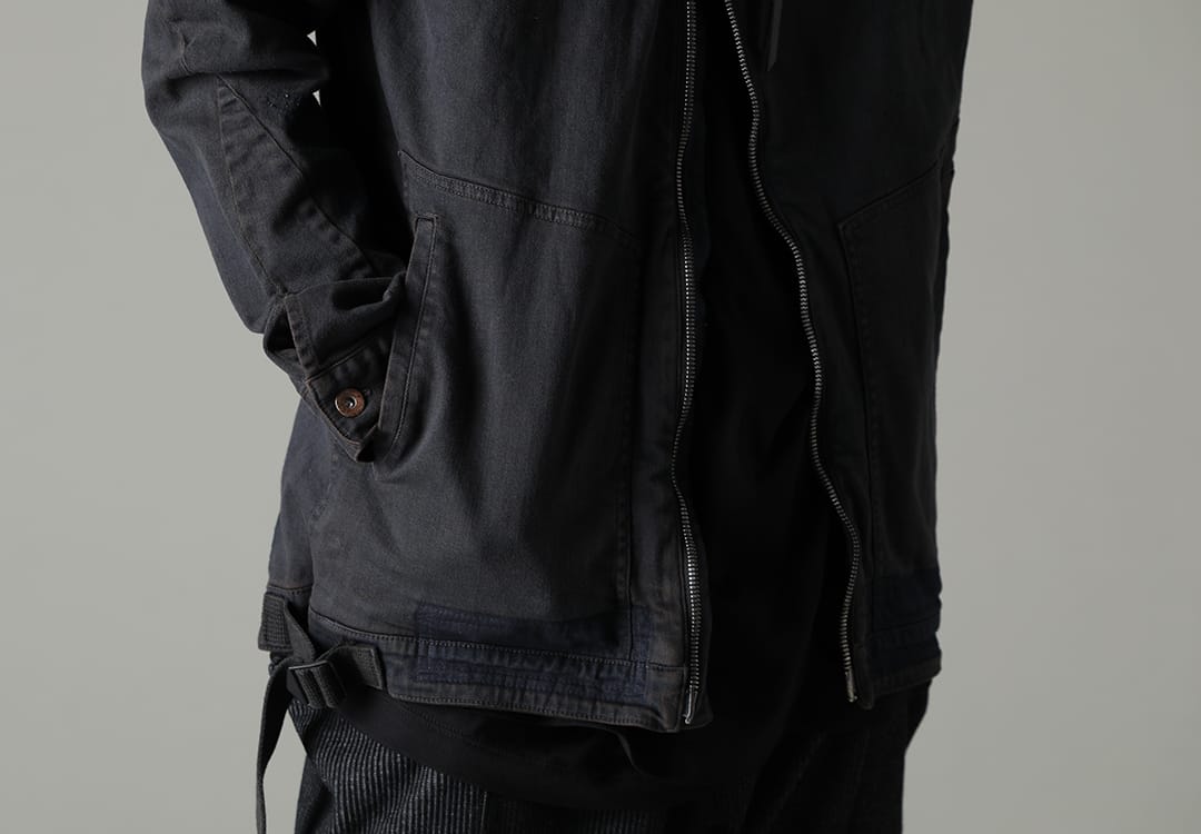 D.HYGEN 2023SS - These items express exquisite shades with pigment processing. - ST104-0523S-Mud-Indigo-Brown(Mud-Finished 8Oz Light Stretch Denim Hooded Jacket Mud Indigo Brown) - 2-007