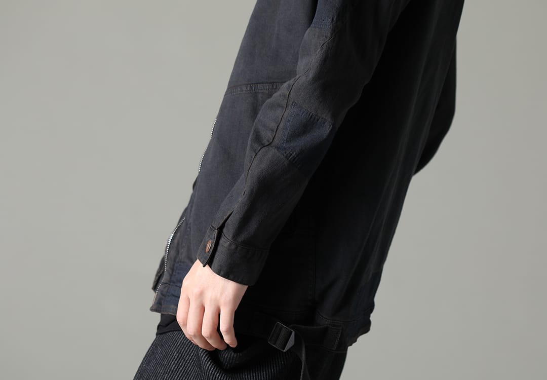 D.HYGEN 2023SS - These items express exquisite shades with pigment processing. - ST104-0523S-Mud-Indigo-Brown(Mud-Finished 8Oz Light Stretch Denim Hooded Jacket Mud Indigo Brown) - 2-008