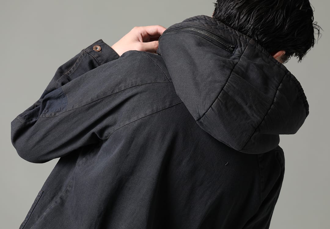 D.HYGEN 2023SS - These items express exquisite shades with pigment processing. - ST104-0523S-Mud-Indigo-Brown(Mud-Finished 8Oz Light Stretch Denim Hooded Jacket Mud Indigo Brown) - 2-009