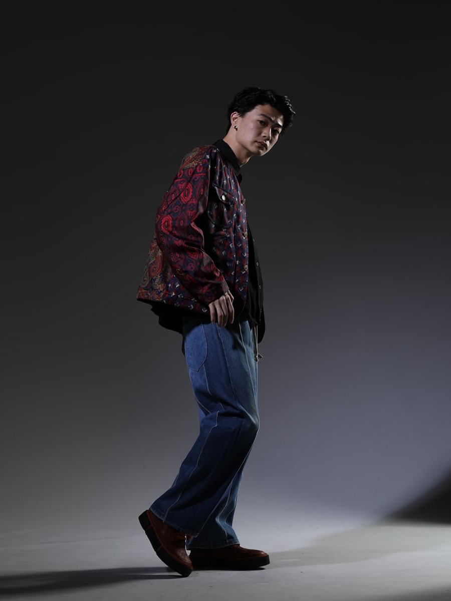 ink / O PROJECT / GUIDI 2023SS - Casual Style with Red and Blue Colors - ink23-01-Blue-M(Classy hunt jacket Blue) O15SRT4-BLACK(BOMBER SHIRTS Water-Repellent Dense Cloth BLACK) ink23-12-M-1(The jumble pants - M1) GJ02-CO98T(Laced Up Boots - Horse Full Grain Leather - GJ02 CO98T) - 1-003