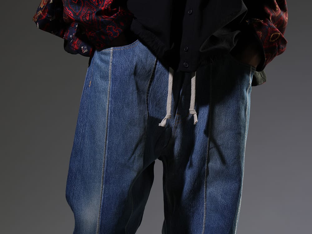 ink 2023SS Reconstructed Denim Pants Made from Multiple Brands - ink23-12-M-1(The jumble pants - M1) - 3-004