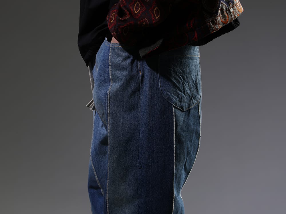 ink 2023SS Reconstructed Denim Pants Made from Multiple Brands - ink23-12-M-1(The jumble pants - M1) - 3-005