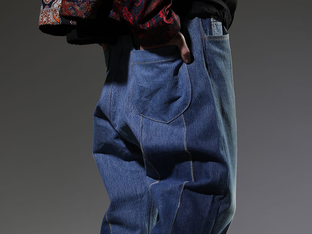 ink 2023SS Reconstructed Denim Pants Made from Multiple Brands - ink23-12-M-1(The jumble pants - M1) - 3-006