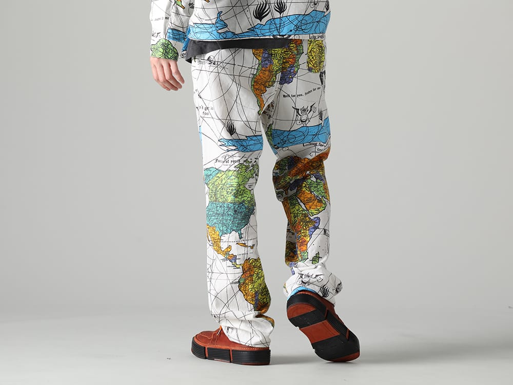セントマイケル 2023SS - ©️SAINT M××××××(セントマイケル) 2023春夏コレクションより第5弾目のアイテムがリリース！只今より店舗・通販にて同時販売開始！ - SM-S23-0000-083(セントマイケル × ドクター・ウー WORLD MAP パジャマパンツ) - 1-006
