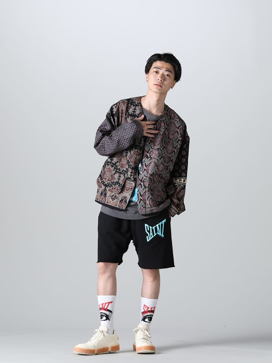 セントマイケル 2023SS - ©️SAINT M××××××(セントマイケル) 2023春夏コレクションより第5弾目のアイテムがリリース！只今より店舗・通販にて同時販売開始！ - SM-S23-0000-056(SAINT スウェットショーツ ブラック) - 1-017