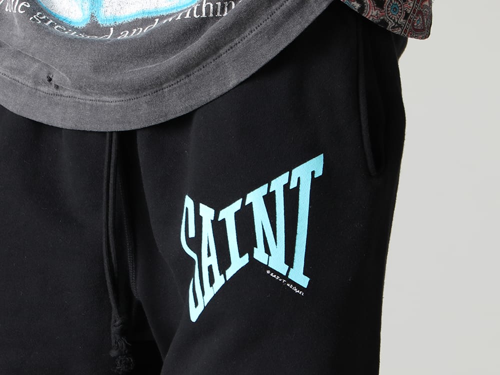 セントマイケル 2023SS - ©️SAINT M××××××(セントマイケル) 2023春夏コレクションより第5弾目のアイテムがリリース！只今より店舗・通販にて同時販売開始！ - SM-S23-0000-056(SAINT スウェットショーツ ブラック) - 1-019