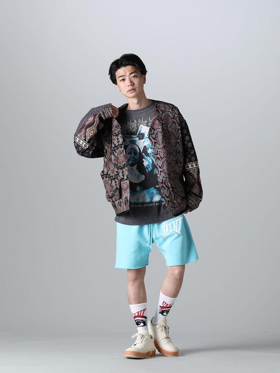 セントマイケル 2023SS - ©️SAINT M××××××(セントマイケル) 2023春夏コレクションより第5弾目のアイテムがリリース！只今より店舗・通販にて同時販売開始！ - SM-S23-0000-057(SAINT スウェットショーツ ブルー) - 1-020