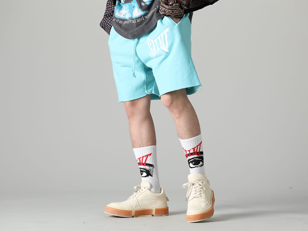 セントマイケル 2023SS - ©️SAINT M××××××(セントマイケル) 2023春夏コレクションより第5弾目のアイテムがリリース！只今より店舗・通販にて同時販売開始！ - SM-S23-0000-057(SAINT スウェットショーツ ブルー) - 1-021