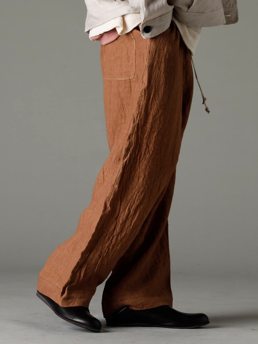 O project(オープロジェクト)  23SS(春夏) リラックスフィットに生まれ変わってリリース - O15TR4-KAKISHIBU ジョギング トラウザー カキシブ ダイ フラックス ローン 81111-5PO04 JAN JAN VAN ESSCHE X PETROSOLAUM バブーシュ 3-002