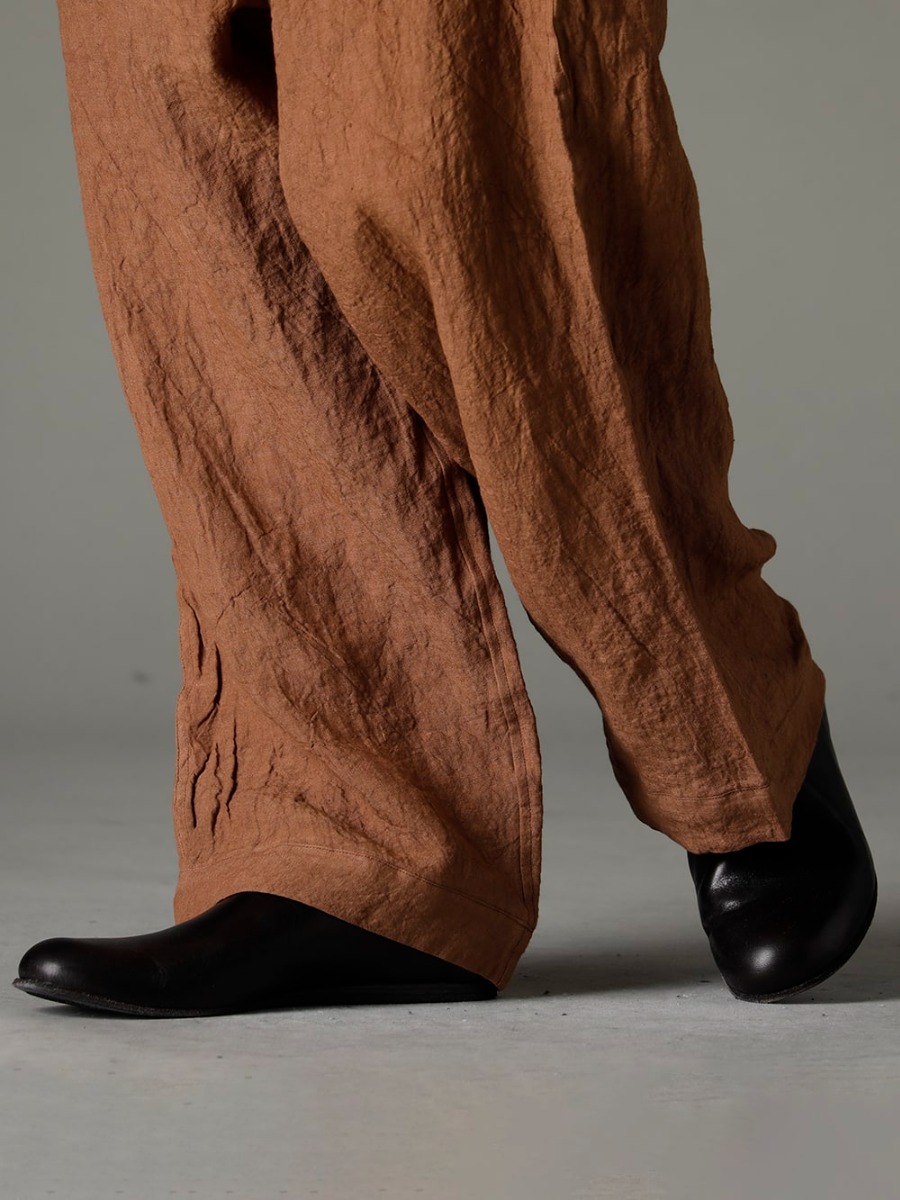 O project(オープロジェクト)  23SS(春夏) リラックスフィットに生まれ変わってリリース - O15TR4-KAKISHIBU ジョギング トラウザー カキシブ ダイ フラックス ローン 81111-5PO04 JAN JAN VAN ESSCHE X PETROSOLAUM バブーシュ 3-005