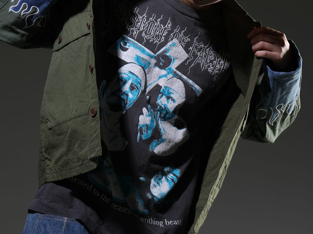 セントマイケル 2023SS - 袖口のファイヤーパターンが特徴的なミリタリージャケット - SM-S23-0000-032(SISTERS ロングスリーブTシャツ) - 2-010