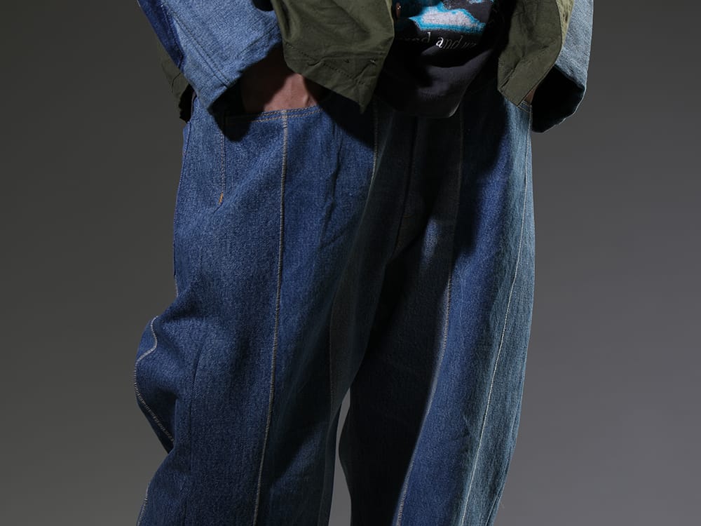 インク 2023SS 複数のデニム生地を掛け合わせたこだわりの1本 - ink23-12-M-2(ジャンブルパンツ - M2) - 3-004