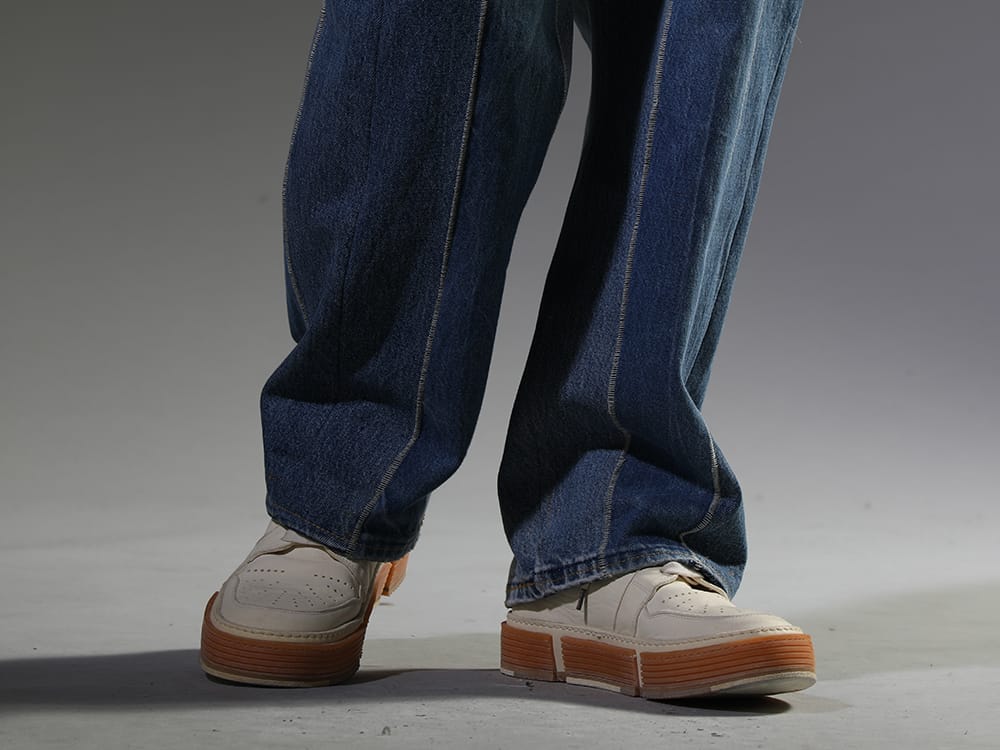 グイディ 2023SS 複数のデニム生地を掛け合わせたこだわりの1本 - GJ02-CO00T(レースアップブーツ - ホースフルグレインレザー - GJ02 CO00T) - 3-006