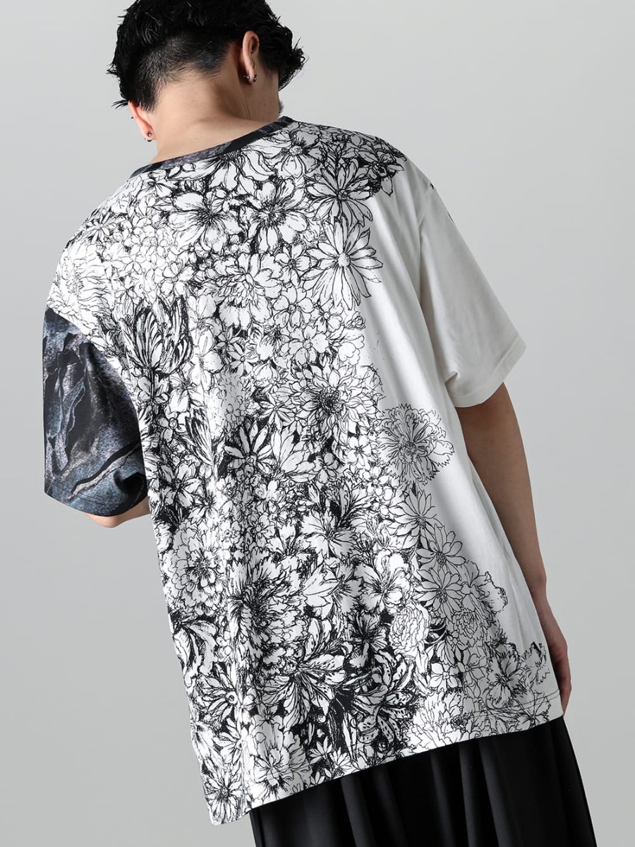 Ground Y 2023SS - GI-T16-804(C/Mo霞み 段違い横ラインTシャツ) - 2-004