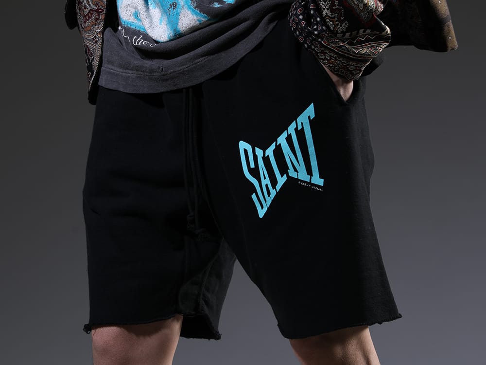 セントマイケル 2023SS 定番で人気の高いシリーズであるショーツ - SM-S23-0000-056(SAINT スウェットショーツ ブラック) - 3-004