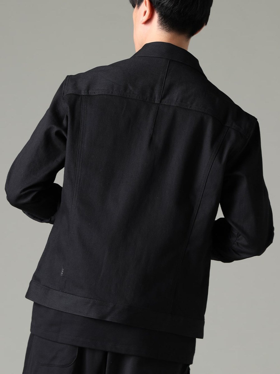 The Viridi-anne(ザ ヴィリジアン) 23SS(春夏) ゆったりシルエットがリラックス感を演出  - VI-3574-06-Black デニムジャケット ブラック VI-3612-01-Black フラグメント 半袖Tシャツ ブラック 2-004