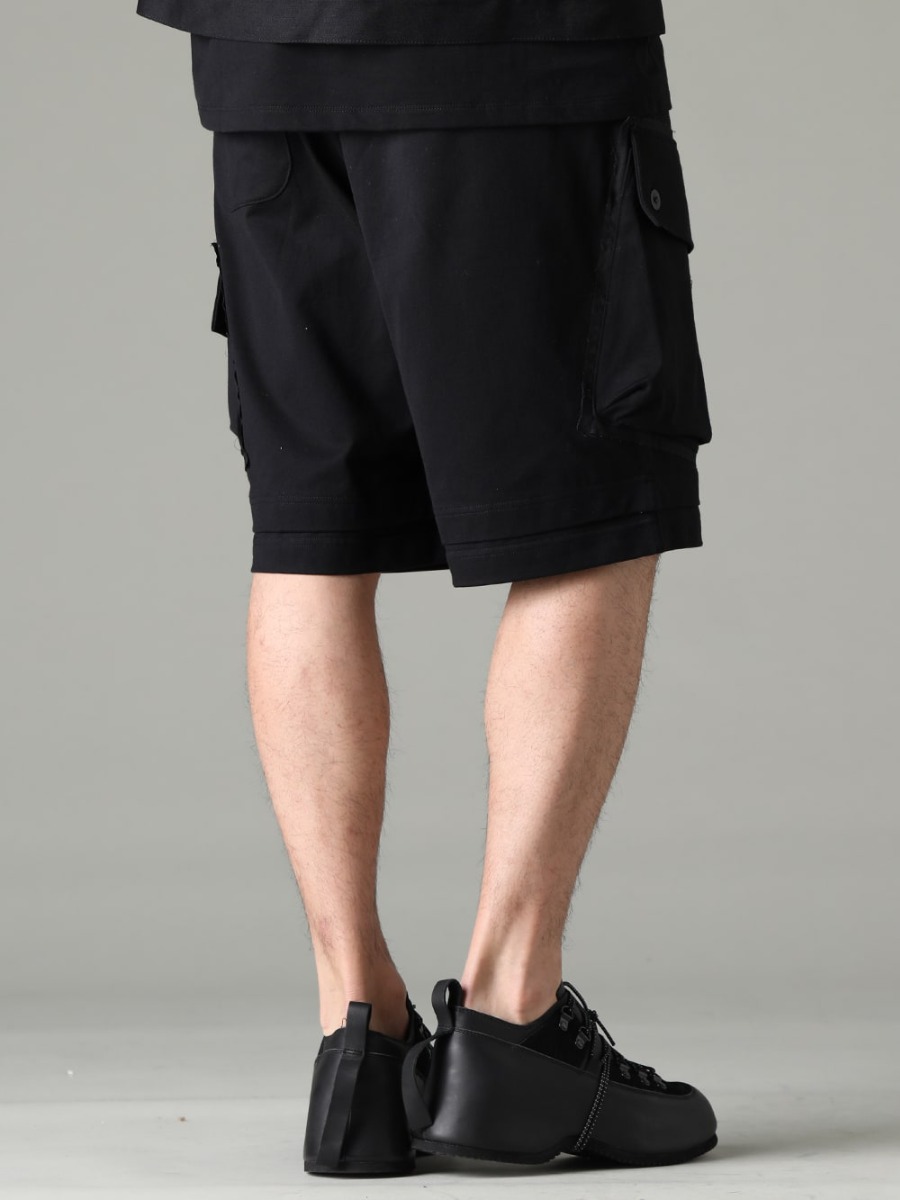 The Viridi-anne(ザ ヴィリジアン) 23SS(春夏) TVAの得意とする遊びの効いたデザイン - VI-3607-04-Black ジャージー ショート パンツ ブラック VI-3620-09-Black インヒールシューズ 3-003