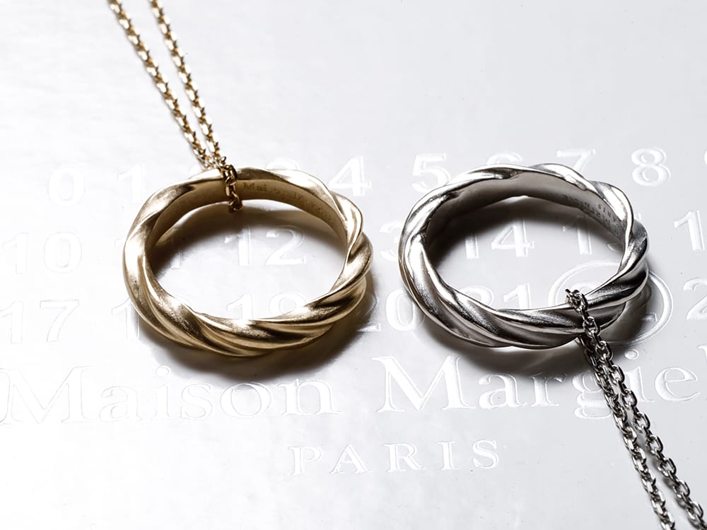 Maison Margiela - メゾン マルジェラ 2023SS 展開カラーはSilverとGoldの２色  - SM1UU0044-Yellow-Gold-Burattato - ネックレス Yellow Gold Burattato - SM1UU0044-Palladio-Burattato - ネックレス Palladio Burattato 2-003