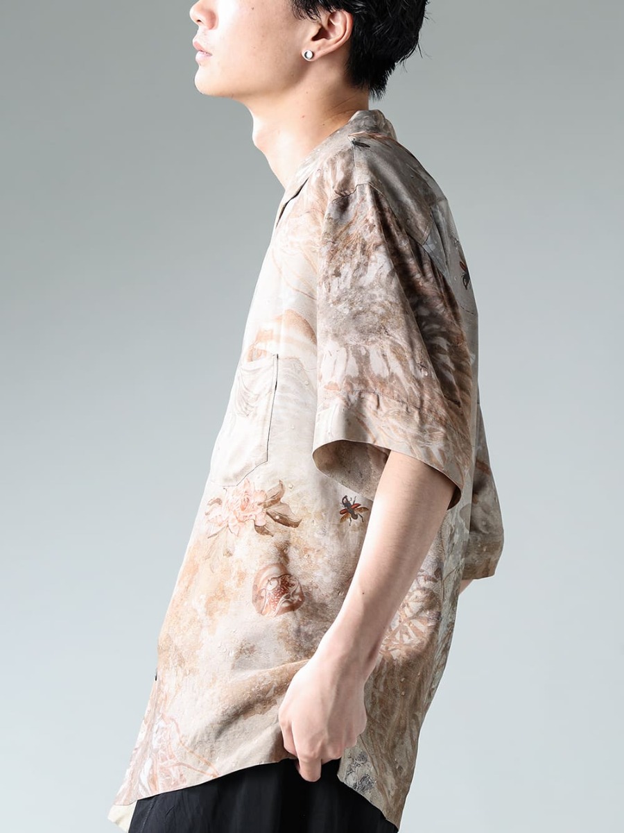 ZIGGY CHEN-ジギーチェン 23SS(春夏) 今期のテーマPOETOURNEYを体現した幻想的なプリントシャツ  - 0M2310704-プリントショートスリーブシャツ 2-003