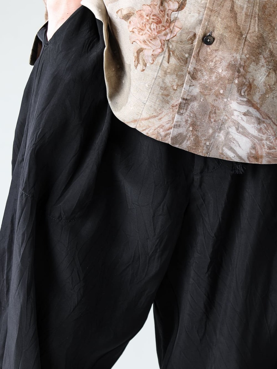 ZIGGY CHEN-ジギーチェン 23SS(春夏) 今期のZIGGY CHENは、UMA WANGとのミックススタイルもオススメ！ - UM3507-Black-パジャマ パンツ - US9561-Tan-メンズ サンダル タン 3-003