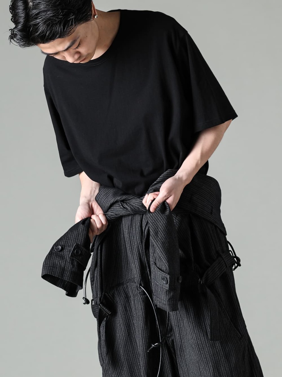 Yohji Yamamoto-ヨウジヤマモト 23SS(春夏) クラシカルさを感じるフード付きのジャンプスーツ - HZ-D01-202-ジャンプスーツ W/ フーディ - Handsewn-Classic-Lo-ハンドソーン クラシック ロー 3-006
