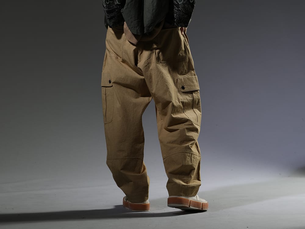 オー プロジェクト / グイディ 2023SS 素材感も楽しめるO PROJECTのカーゴパンツ。 - O15TR3-MUSTARD(カーゴ トラウザー マスタード ファイン キャンバス) GJ02-CO00T(レースアップブーツ - ホースフルグレインレザー - GJ02 CO00T) - 3-004