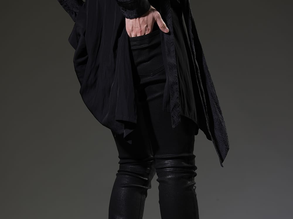 GalaabenD 2023SS Coated pants for a fashionable look. - 87214531(Black coating JUSTIN Denim pants) - 3-005