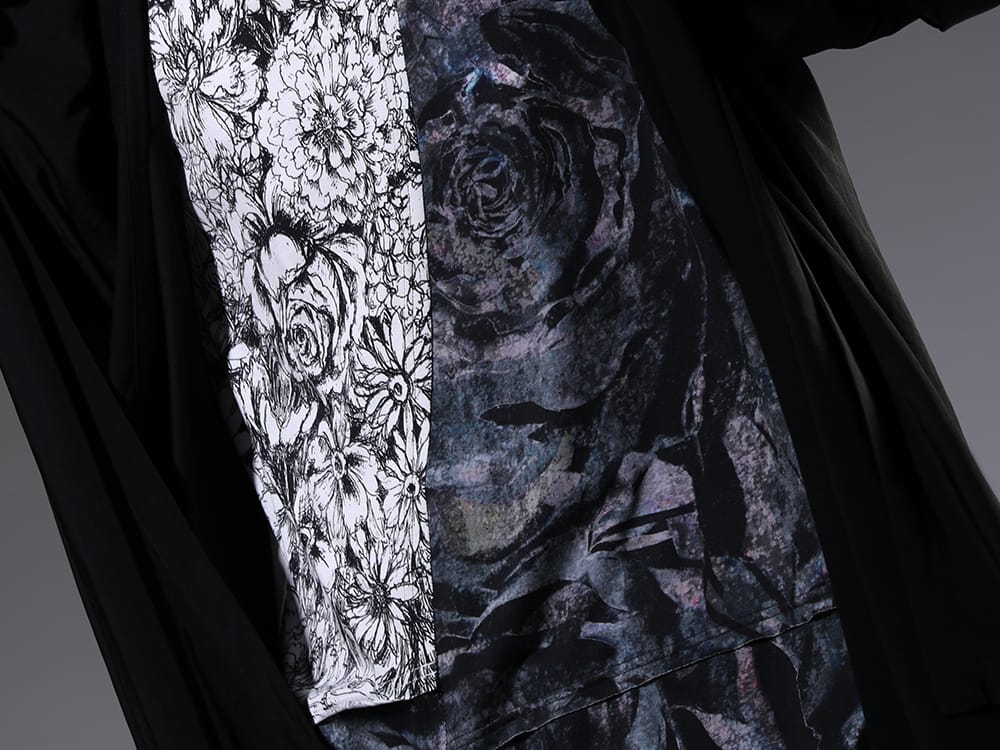 Ground Y 2023SS - Layered cardigan with a beautiful shine and drape - GA-T28-803(T/A Vintage dechine Combination Layered drape cardigan) GI-T16-804(C/Mo Haze Difference Side line T-shirt) - 2-005