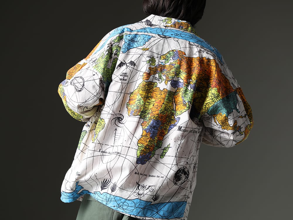 セントマイケル 2023SS - ©SAINT M×××××× とDr. Wooがコラボレーションを行った最新作のパジャマシャツ - SM-S23-0000-082(セントマイケル × ドクター・ウー WORLD MAP パジャマシャツ) - 2-003