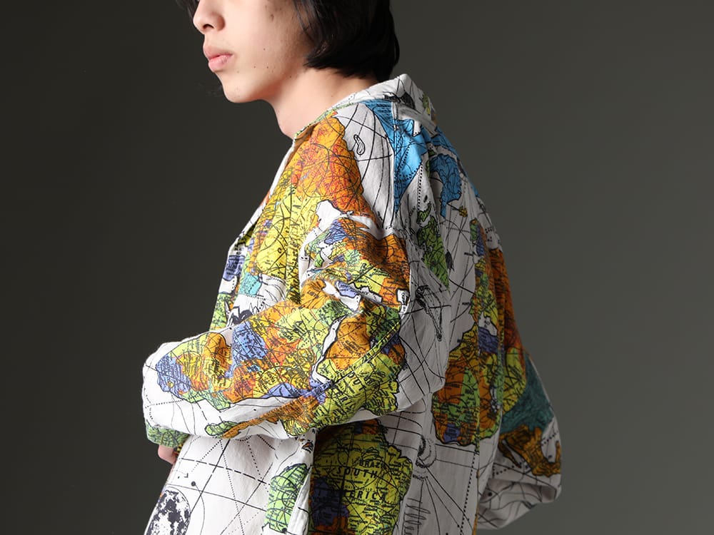 セントマイケル 2023SS - ©SAINT M×××××× とDr. Wooがコラボレーションを行った最新作のパジャマシャツ - SM-S23-0000-082(セントマイケル × ドクター・ウー WORLD MAP パジャマシャツ) - 2-005