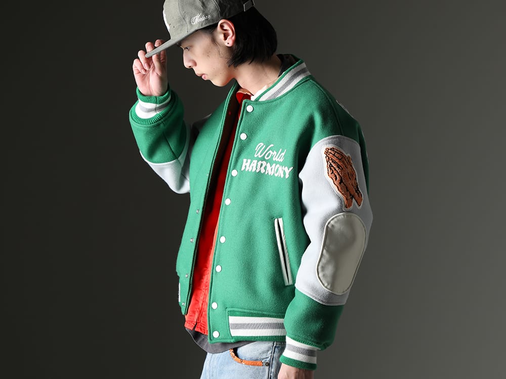 ©SAINT M×××××× / NVCLEAR 2023SS - Green is the key to the styling: SAINT MICHAEL x Charmer Academy collaboration stadium jacket! - SM-S23-0000-090(SHERMER ACADEMY × ©SAINT M×××××× Varsity Jacket) SM-S23-0000-070(Western Shirt Jacket) NV_002-Vintage-Green(NV LOGO FR ARMY COTTON CAP VINTAGE GREEN) - 2-003