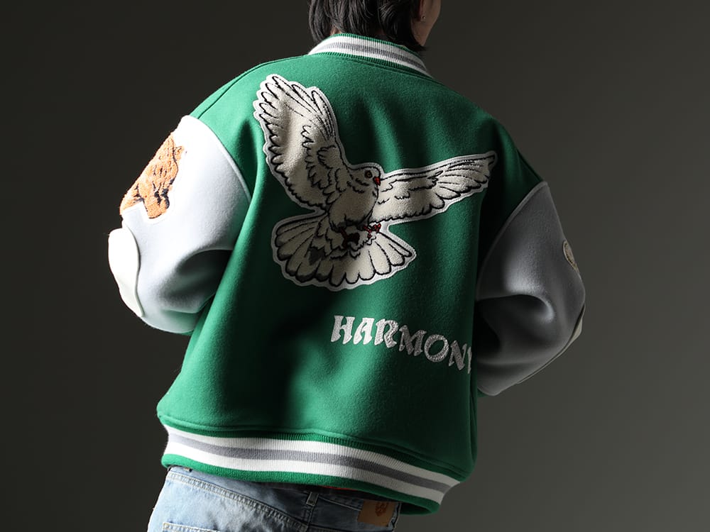 ©SAINT M×××××× 2023SS - Green is the key to the styling: SAINT MICHAEL x Charmer Academy collaboration stadium jacket! - SM-S23-0000-090(SHERMER ACADEMY × ©SAINT M×××××× Varsity Jacket) - 2-004