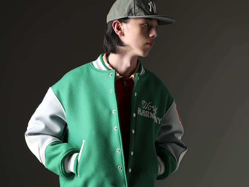 ©SAINT M×××××× / NVCLEAR 2023SS - Green is the key to the styling: SAINT MICHAEL x Charmer Academy collaboration stadium jacket! - SM-S23-0000-090(SHERMER ACADEMY × ©SAINT M×××××× Varsity Jacket) SM-S23-0000-070(Western Shirt Jacket) NV_002-Vintage-Green(NV LOGO FR ARMY COTTON CAP VINTAGE GREEN) - 2-005