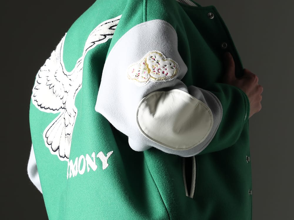 ©SAINT M×××××× 2023SS - Green is the key to the styling: SAINT MICHAEL x Charmer Academy collaboration stadium jacket! - SM-S23-0000-090(SHERMER ACADEMY × ©SAINT M×××××× Varsity Jacket)   - 2-007