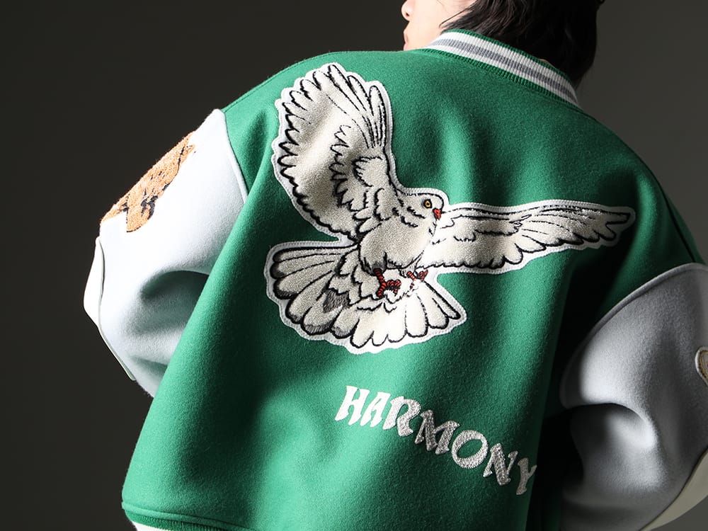©SAINT M×××××× 2023SS - Green is the key to the styling: SAINT MICHAEL x Charmer Academy collaboration stadium jacket! - SM-S23-0000-090(SHERMER ACADEMY × ©SAINT M×××××× Varsity Jacket) - 2-008