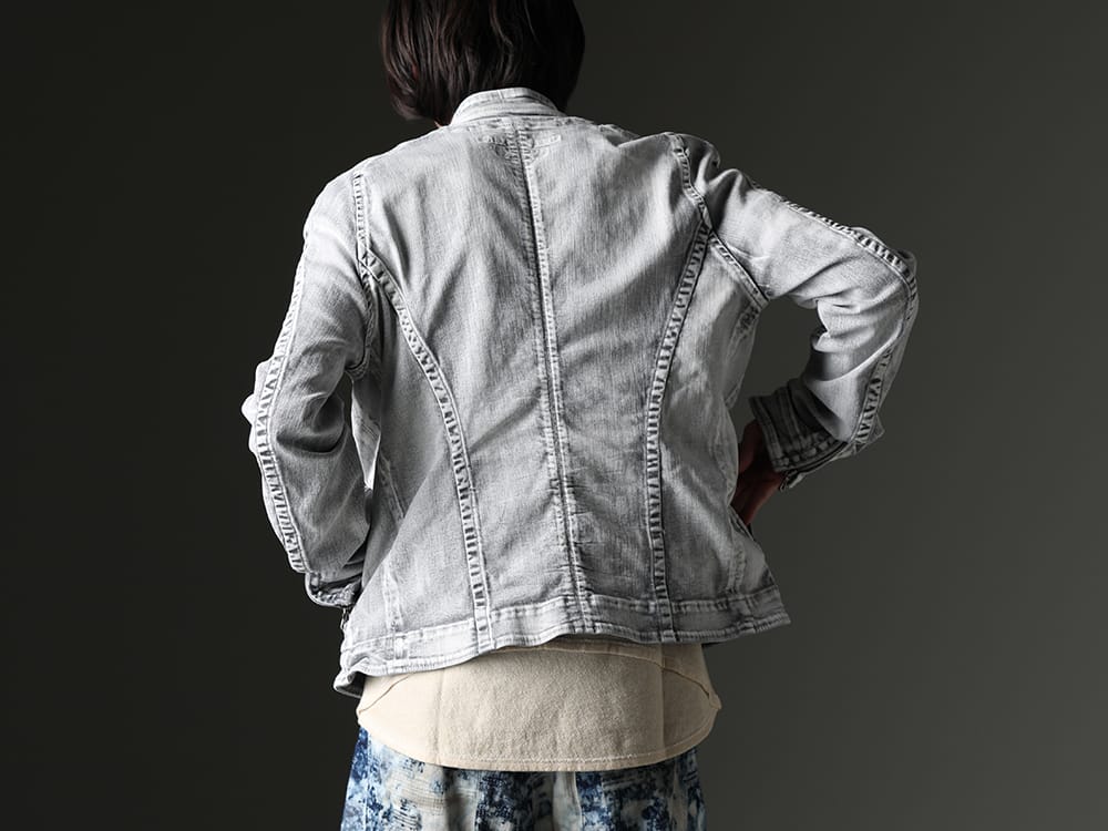 ユリウス 2023SS - 計算され尽くした生地とデザインのバランス - 819BLM2-PL(10.5oz ストレッチデニム ウォッシュ シームドジャケット) - 2-003