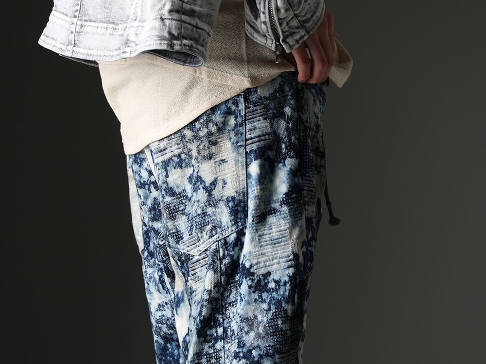 ディーハイゲン 2023SS シーズンテーマを強く意識したカラーリング - ST107-1023S(スプラッシュブリーチパッチワークジャガードストレッチコットンテーパードクロップドパンツ) - 3-005