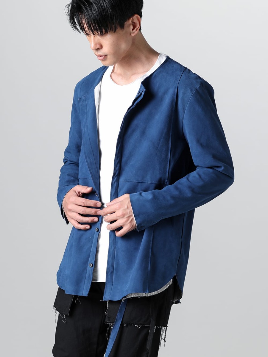 ASKyy - アスキー 2023SS 見出し3 - N1 - レザー シャツ - L19-White - ラグラン カットソー ホワイト - N8 - アトリエパンツ 4TH 3-004