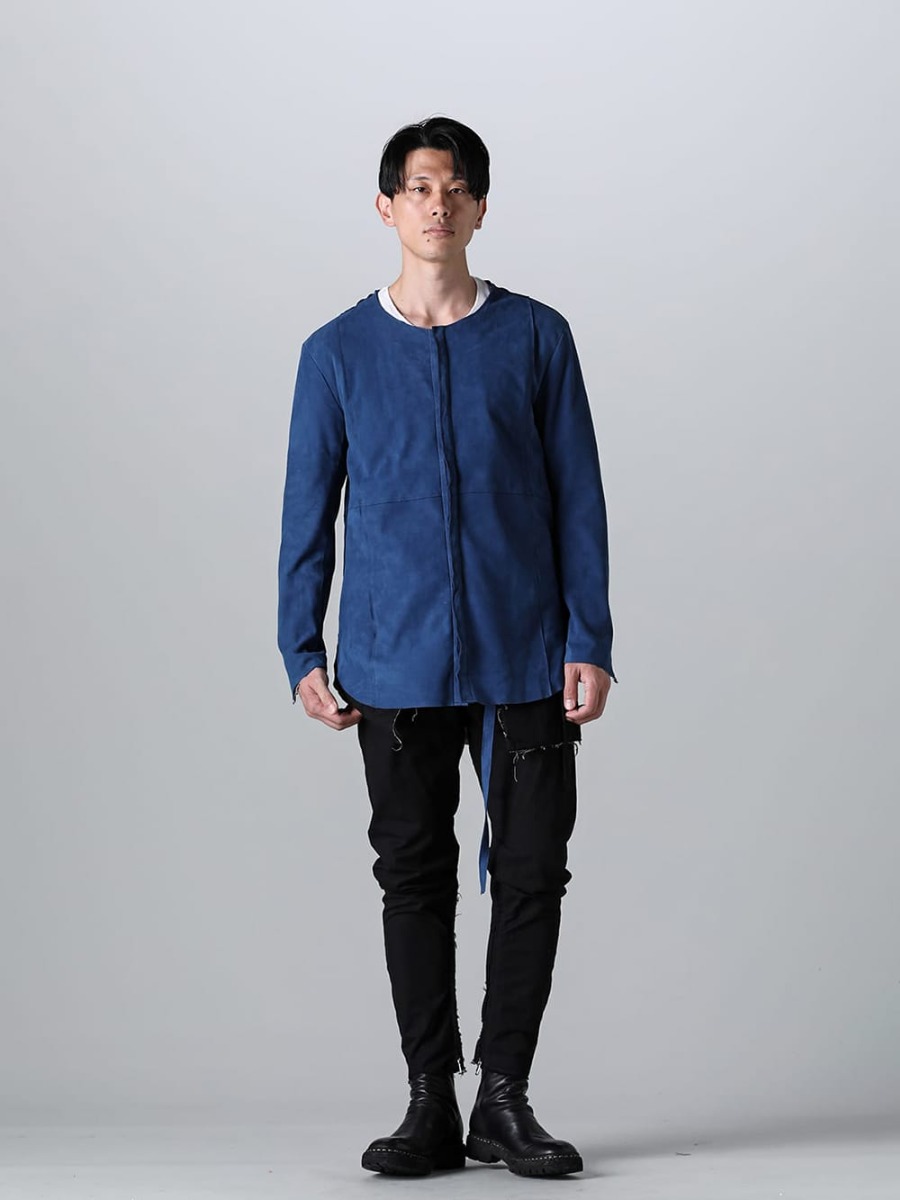 ASKyy - アスキー 2023SS 見出し4 - N1 - レザー シャツ - L19-White - ラグラン カットソー ホワイト - N8 - アトリエパンツ 4TH - 796V_N-BLKT - バックジップブーツラバーソール　ノルヴェジェーゼ - ホースフルグレインレザー - 796V_N BLKT 4-001