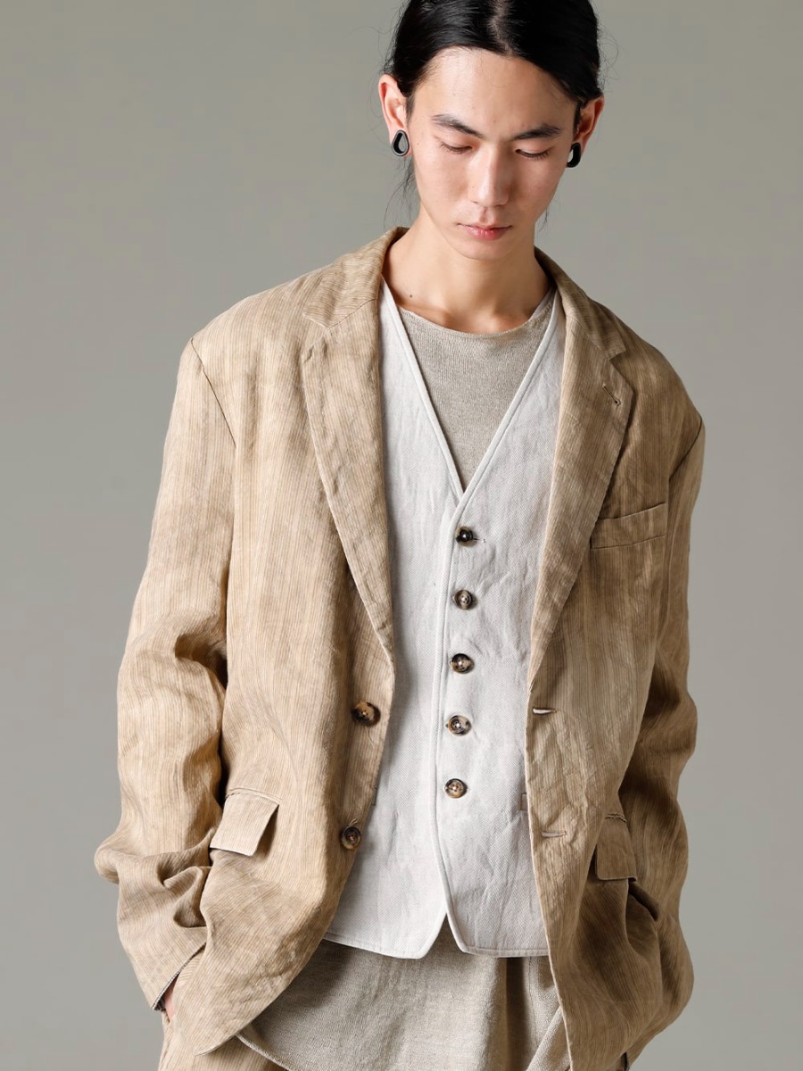 forme d'expression 23SS enjoy the unique Artisan style with fine detailing.  - hG004-TRTL 2B lounge Jacket UG063-F50S waistcoats 2-001