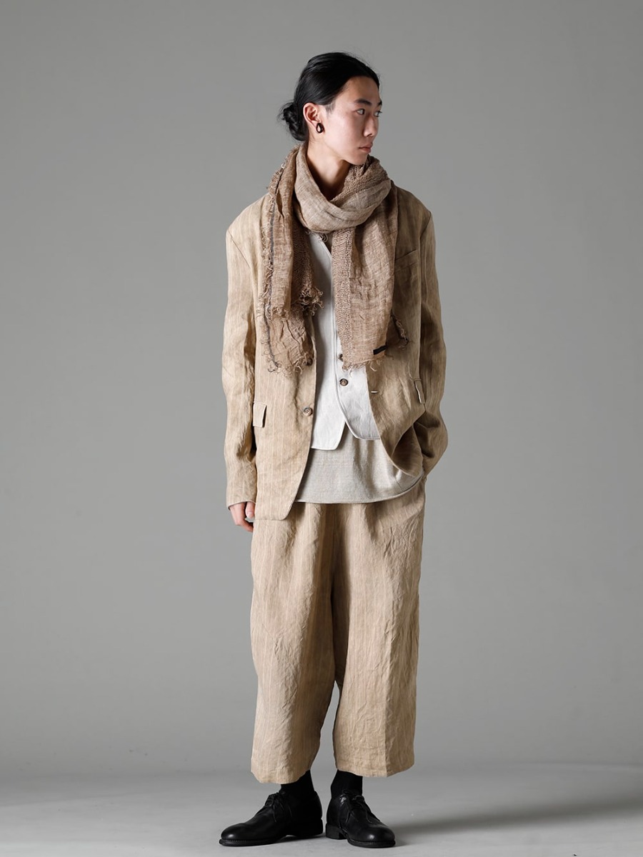 forme d'expression 23SS enjoy the unique Artisan style with fine detailing.  - HG004-TRTL 2B lounge Jacket UG063-F50S waistcoats HP099-TRTL fisherman Pants HX002-ARSC ardisia Scarf 992X-Black classic Derby Shoes Lace-up Single Sole - Horse Full Grain- 992X 2-008