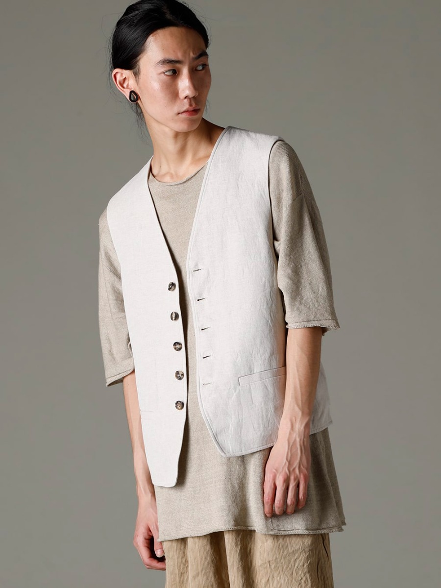 forme d'expression 23SS vests that easily express a sense of coziness -  UG063-F50S waistcoats 3-002