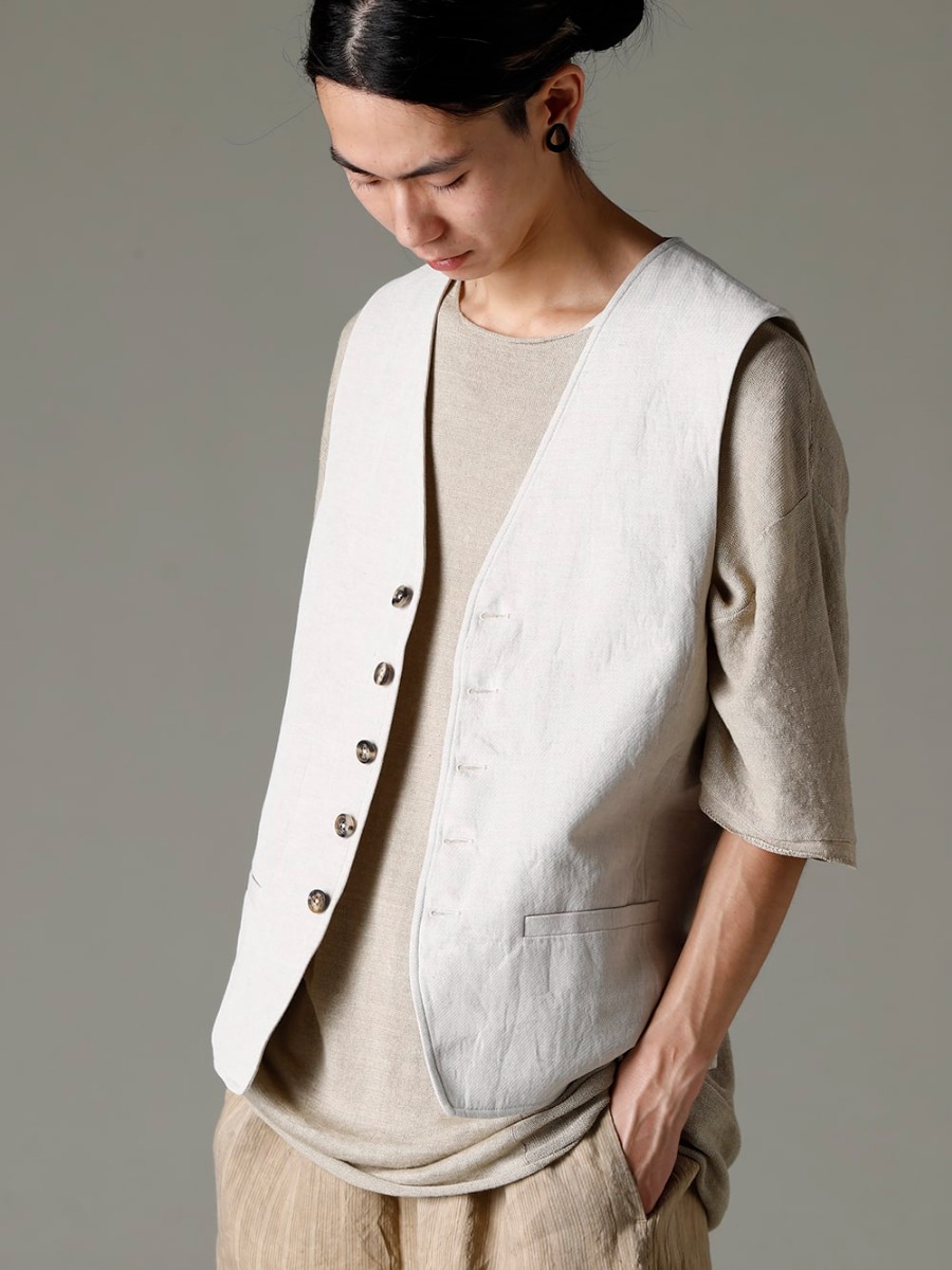 forme d'expression 23SS vests that easily express a sense of coziness -  UG063-F50S waistcoats 3-003