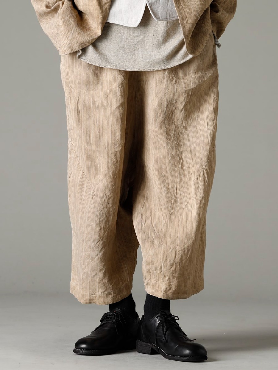 forme d'expression 23SS thai pants, a national costume, are worn in everyday bottoms. -  HP099-TRTL fisherman Pants HX002-ARSC ardisia Scarf 992X-Black classic Derby Shoes Lace-up Single Sole - Horse Full Grain- 992X 3-007